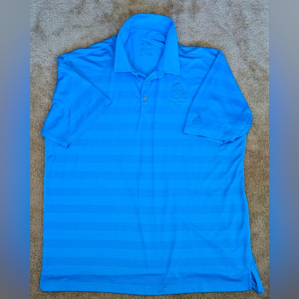 Adidas ClimaCool Men's Golf Polo - Blue Striped - Size XL